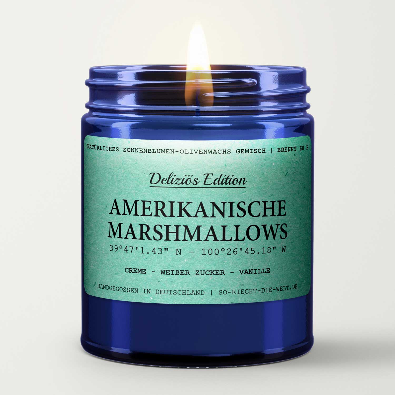 Amerikanische Marshmallows Duftkerze - Deliziös Edition - Creme | Weißer Zucker | Vanille - VON GRAU4260590540898Einzelne KerzeSo-riecht-die-welt