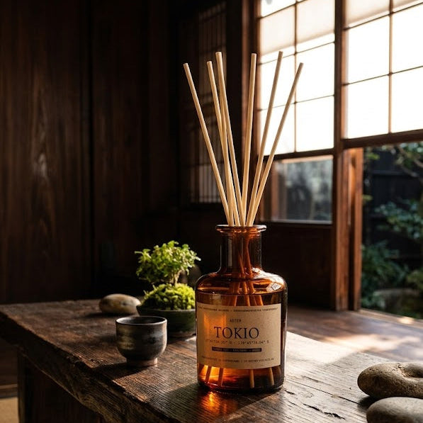 Tokio Raumduft Diffuser - Grüner Tee | Kaschmir | Amber | Handgegossen in Deutschland | Premium Qualitätszutaten - VON GRAU4260590544261So-riecht-die-welt