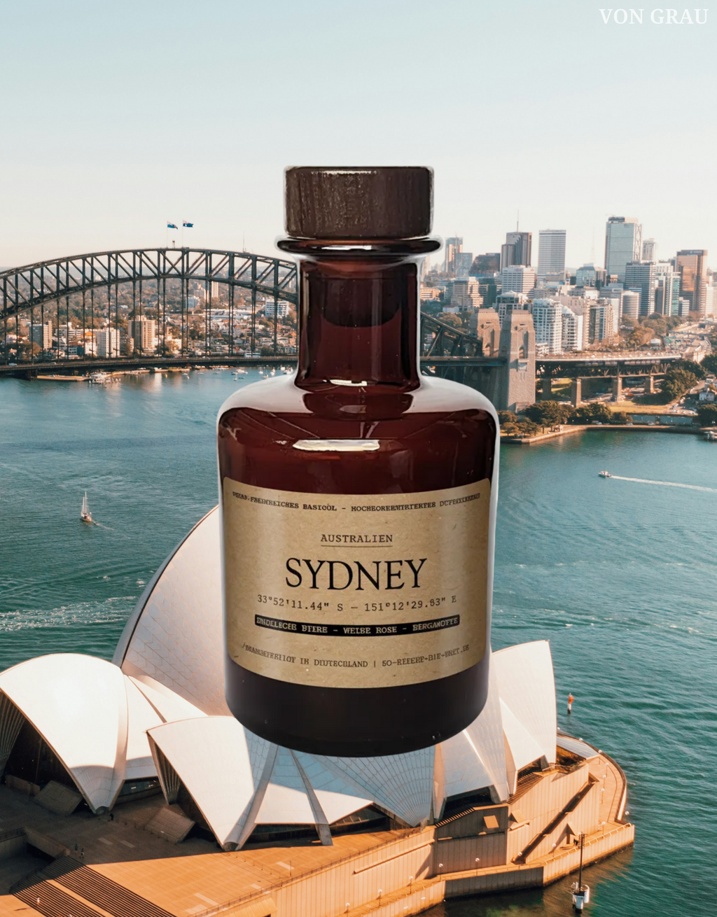 [Weltreise] Sydney Raumduft Diffuser – Englische Birne, Weiße Rose & Bergamotte