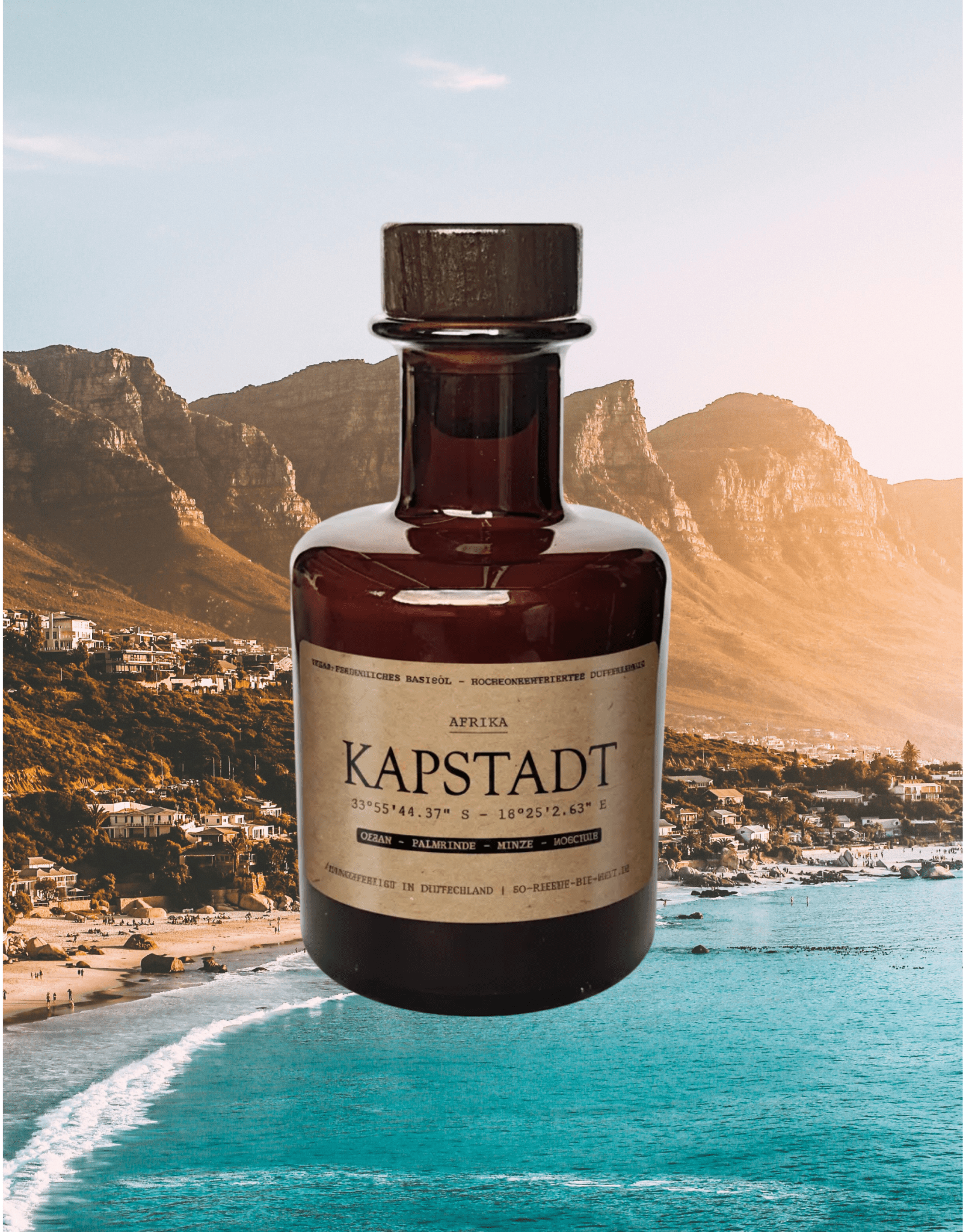 Reed Diffuser „Kapstadt" vor Kapstädter Küste und Tafelberg – afrikanischer Duft, handgefertigt in Deutschland